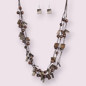 Paparazzi Brown Multi-Strand Necklace Set
